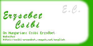 erzsebet csibi business card