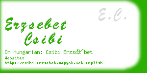 erzsebet csibi business card